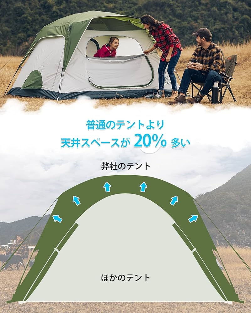 【Amazon高評価】Gonex ツーリングテント 3〜4人用 Amazon高評価｜神コスパで初心者にも優しい！Gonexのテントの